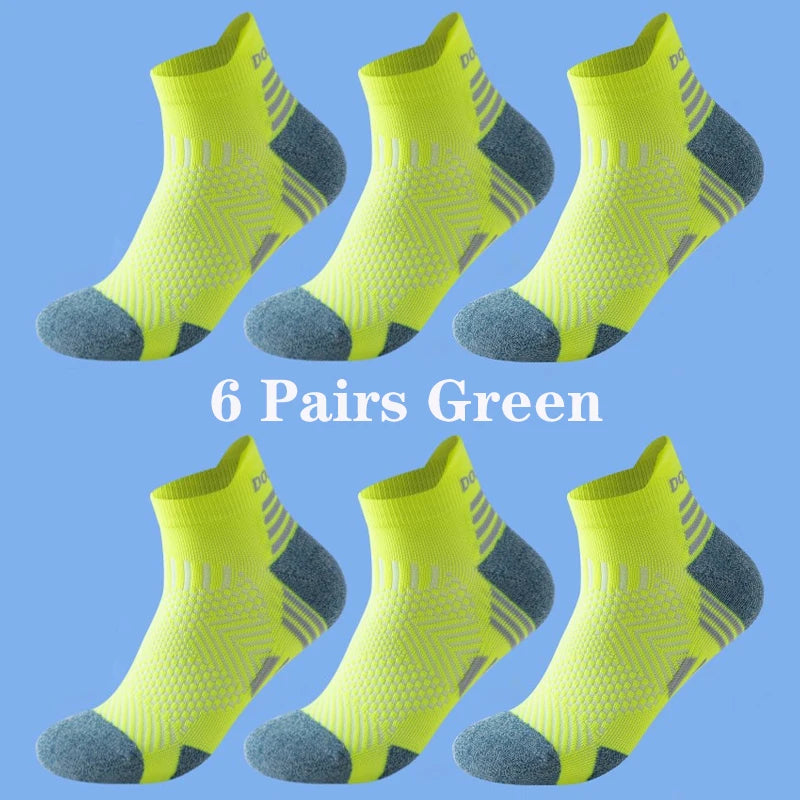 6 Pairs Marathon Running Socks Men Professional Sport | SAMAG