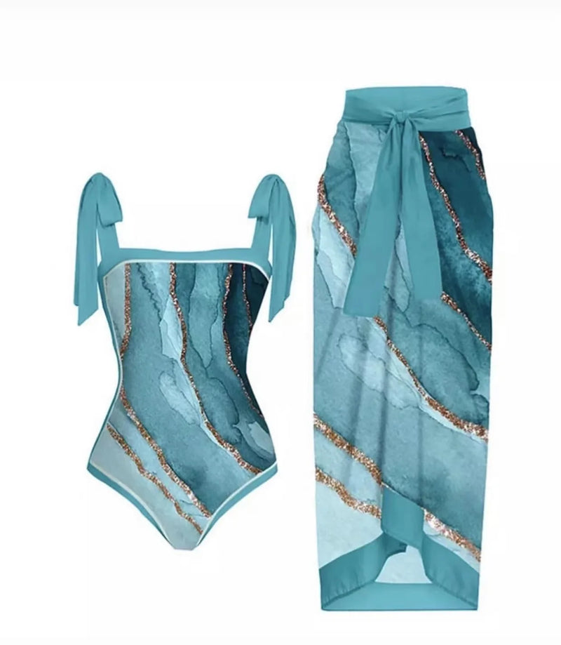Fashion Women Cover Swimsuit Retro Print Gorgeous - Visuel 8 | SAMAG