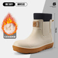 Men's Short-Tube Non-Slip Rain Boots Fashionable Low-Top Water Shoes Pvc One-Piece Molded Rain Boots, Waterproof Shoes Farm Work