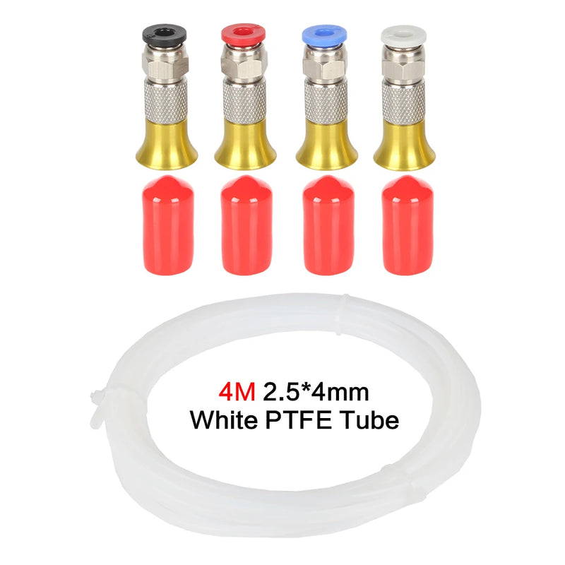 3D printer parts PC4-M6 Pneumatic Straight Connector Part Bore 4mm PTFE Tube Filament M6 Feed Fitting Coupler Filament Dryer Box