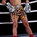 TopFight 2026 Large XXXL Leopard Pattern Boxing Shorts High Waist Muay Thai Pants for Men Women