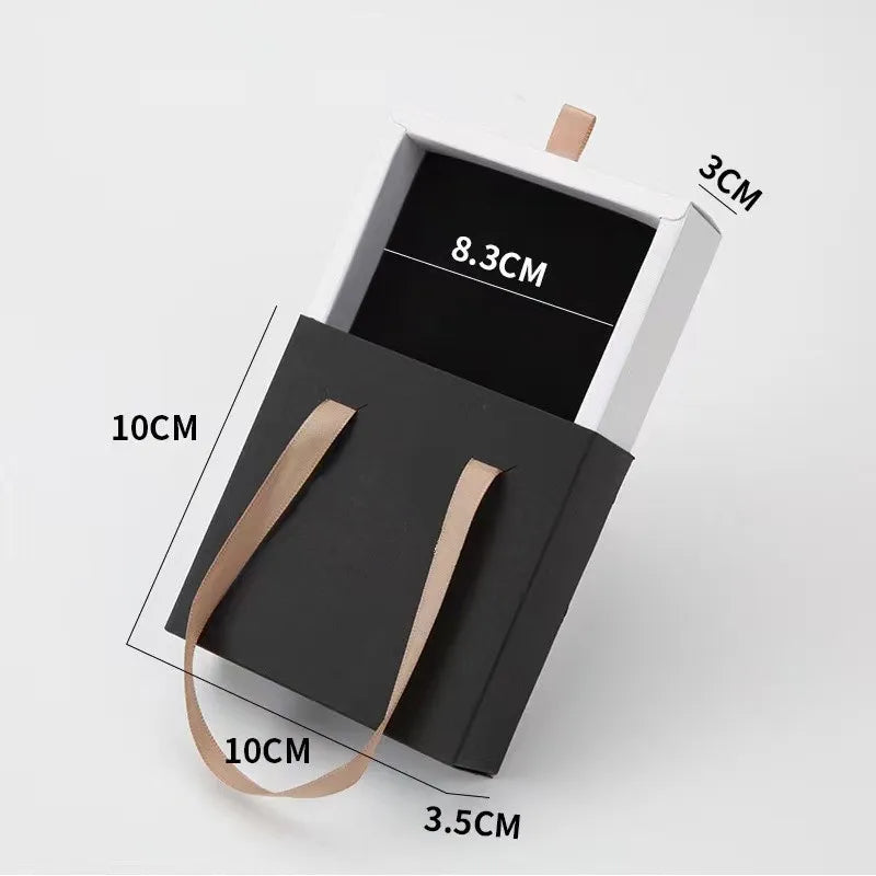 Drawer Paper Jewelry Box For Earrings Ring Pendant Bracelet Necklace Storage Display Case Portable Jewelry Packaging Box  New