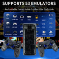 The GS5mini retro game console features dual wireless controllers, supports 4K high-definition output, and two-player gaming.