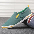 Men's Breathable Canvas Slip-On Casual Sneakers New Style Basic Pedaling Lazy Summer Loafers Comfortable Male Footwear
