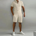 Cross border Amazon Men's Set Autumn New Polo Casual Loose Short sleeved Sports - View 6 | SAMAG