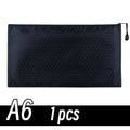 A4/A6 Pencil Bag Zipper Pouch Document Puzzle Bag Waterproof Zip File Folders Pencil Case Storage Bags School Office Supplies