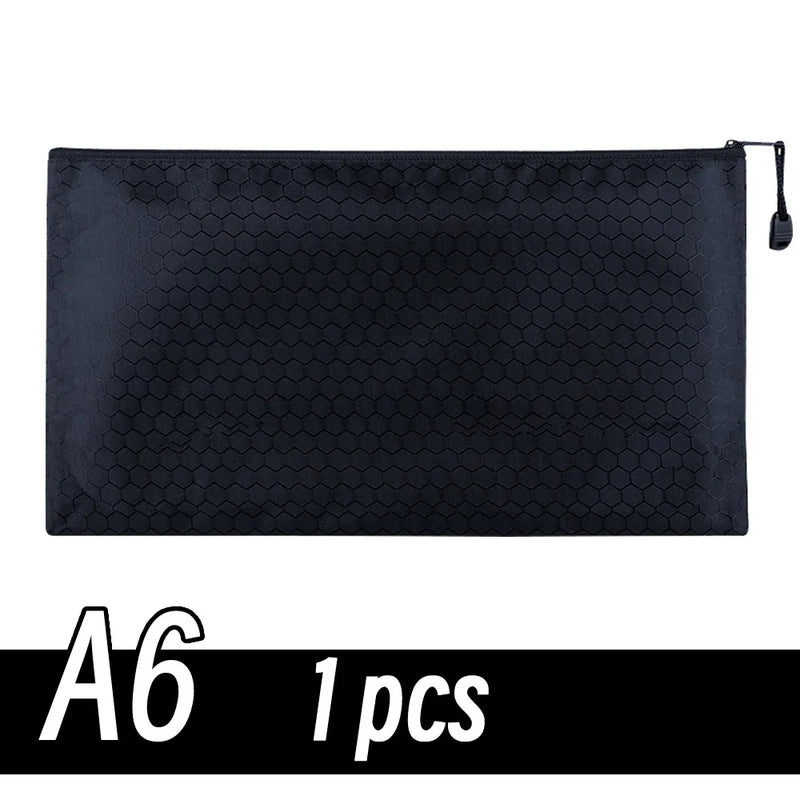 A4/A6 Pencil Bag Zipper Pouch Document Puzzle Bag Waterproof Zip File Folders Pencil Case Storage Bags School Office Supplies