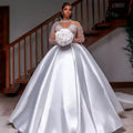 South African Wedding Dresses Black Girls Ball Gown Long | SAMAG