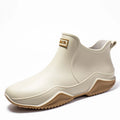 Men's Ankle Rain Boots Outdoor Waterproof  Men Rain Shoes Anti-Slip Wear-resistant Men Kitchen Water Shoes Fishing Rubber Shoes