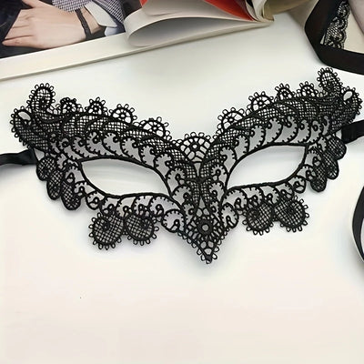 Masquerade Black Lace Half-Face Mask for Women | SAMAG