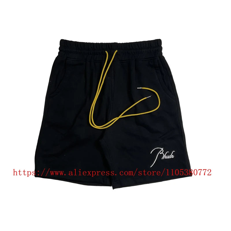 Style RHUDE Men's Casual Shorts Hip Hop Elastic Waist | SAMAG