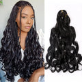 French Curly Crochet Braiding Hair Synthetic Loose Wave Ombre Braids Hair for Women  Spiral Curls Pre Stretched Hair Extensions