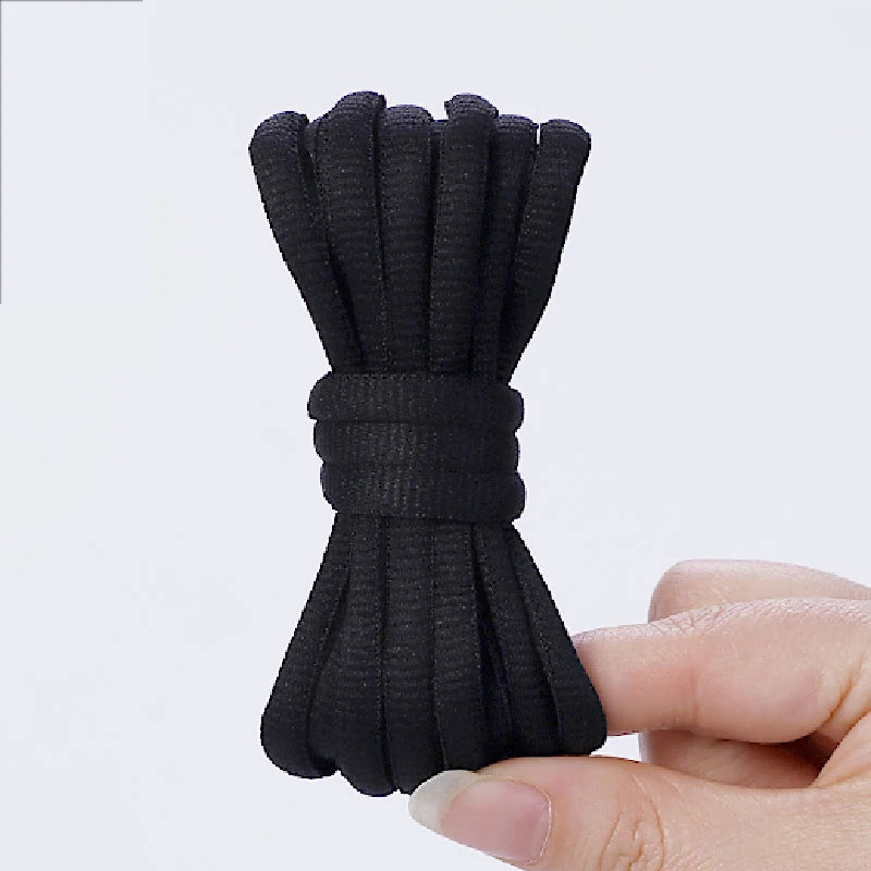 1 Pair Round Shoelaces Fof Basketball Sneakers Shoe Laces Black White Shoelace Universal for Children and Adults 100CM