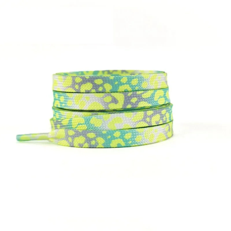 Colorful Shoelaces Leopard Print Fashion Flats Shoe Laces For Sneakers Washable Without Fading Shoes Accessories Shoestring