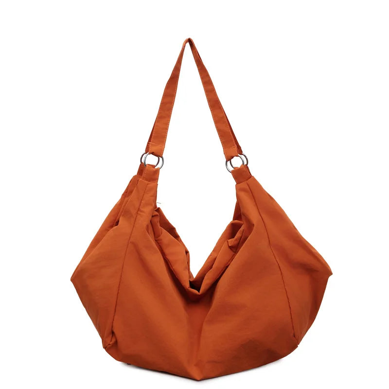 Japan Style Lightweight Shoulder Crossbody Bag Casual Nylon Women Big Bag Simple Student Handbag Fashion Commuting Hobos Bag