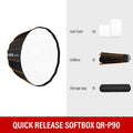 Godox Quickly Release Parabolic Deep Softbox QR-P70 70CM QR-P90 90CM QR-P120 120CM with Honeycomb Grid for Bowens Mount Studio F