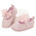 Cute White Lace Baby Girl Princess Shoes 0-18M Baby Moccasins Mocs Shoes Butterfly Knot Tassel Anti Slip Cotton Sole Shoes Baby
