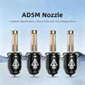 Original For Flashforge Adventurer AD5M nozzle/5M Pro Nozzle Kit Assembly Hotend 0.25/0.4/0.6/0.8mm High Speed Nozzle 3d Printer