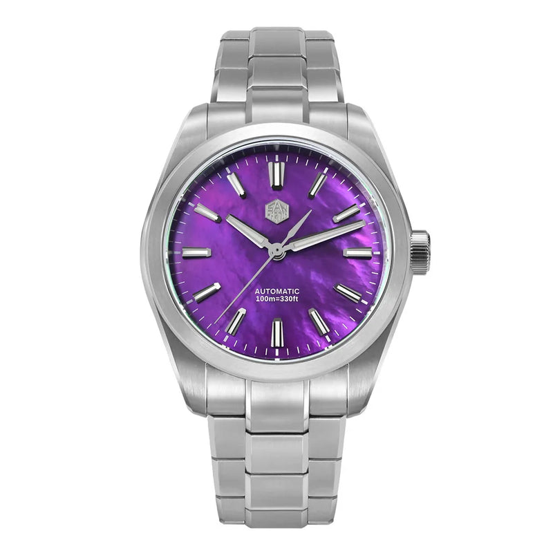 San Martin 39mm MOP Dial Sport Gada Watch Luxury Dress Men Miyota 90S5 Automatic Mechanical Wristwatch Waterproof 100m SN0144