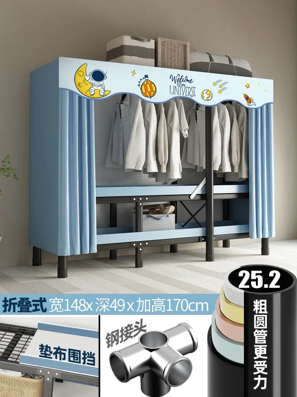 Folding Steel Frame Wardrobe Installation - Free Open Closet Durable and Economic Storage Cabinet for - View 10 | SAMAG