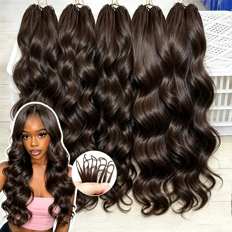 #4 Brown Straight Crochet Human Hair 26 Inch 100% Unprocessed Brazilian Virgin Hair Feather Crochet Human Hair 4 Pack 240G Chocolate Straight Human Crochet Hair Extensions