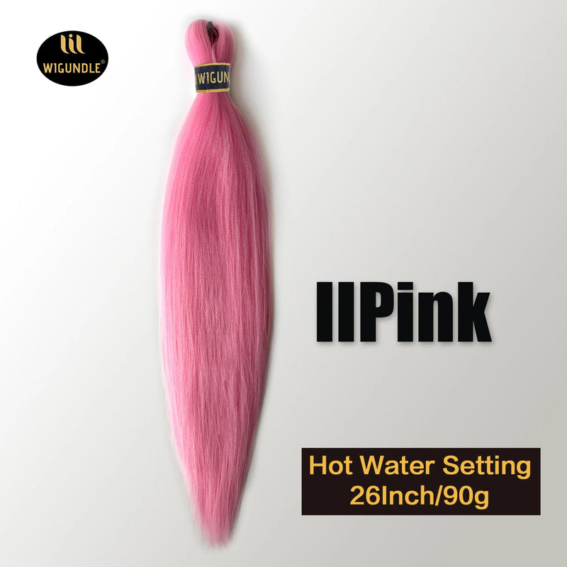 Kanekalon 26inch Hot Water Set Pre Stretched Jumbo Braiding Hair Box Twist Braids Synthetic Hair Extensions For Women Soft Yaki