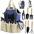 9 Piece Outdoor Garden Tool Kit Set Scissors Included Gift for Gardeners Durable Stainless Steel with Ergonomic Handles