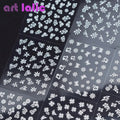 10Pcs Nail Art Transfer Stickers 3D Design Manicure Tips Decals Decorations Sheet for DIY Nail Art