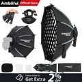 AMBITFUL Q3 On-top Camera Flashlight Softbox Quick Set-up Flash Bracket Softbox For Round Head Square Head Flash Speedlite