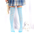 Sexy Long Over Knee Thigh Highs Socks Japanese Black White Striped Women Ladies Girls Kawaii Lolita Anime Cotton Warm Stocking
