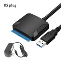 USB 3.0 to SATA Cable SATA III Hard Drive Adapter Converter for 2.5" 3.5" SSD HDD Hard Drive Disk with 12V/2A Power Adapter