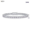Dainty Full Moissanite Tennis Bracelet 18k Gold Plated 925 Sterling Silver D Color Lab Created Diamond Bracelet for Women Men