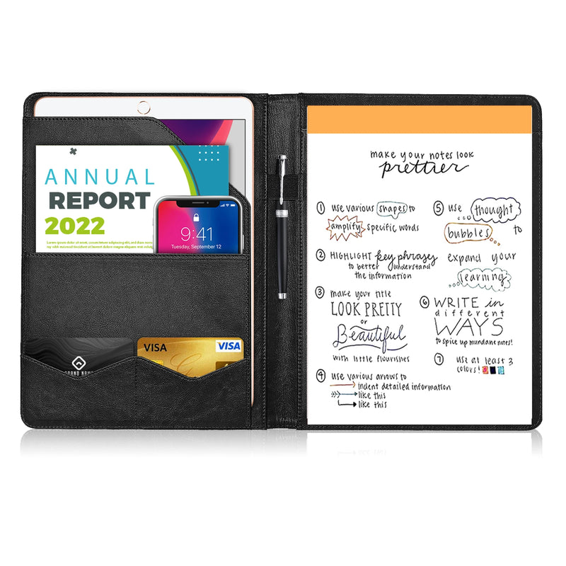 Multifunctional Conference Folder A4 Business Stationery Folder PU Leather Contract File Folders Filing Office School Supplies