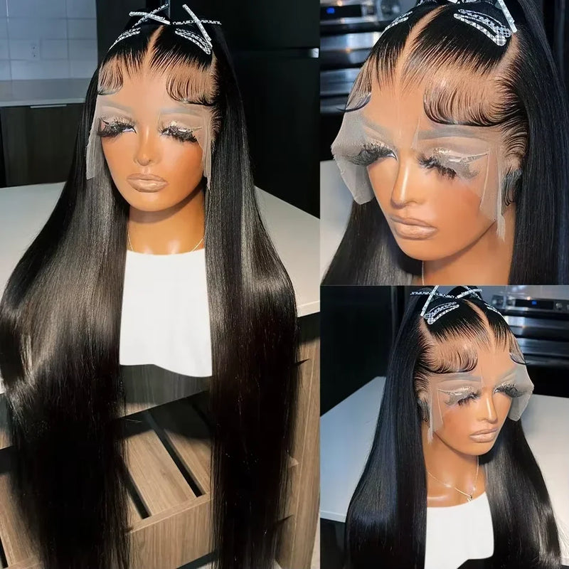 250% Density 30 inch 13x6 HD Lace Front Wigs Human Hair Women Straight 13x4 Frontal Wigs Women Brazilian Glueless Closure Wigs