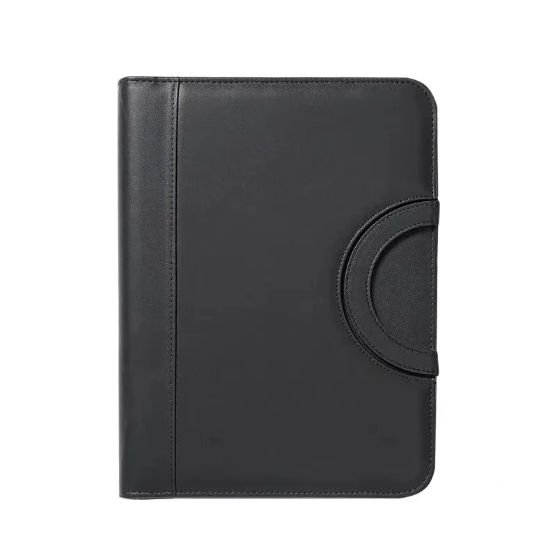 A4 Portable File Folder with Calculator Binder Organizer Manager Office Document Pad Briefcase PU Leather Padfolio Bag Customize