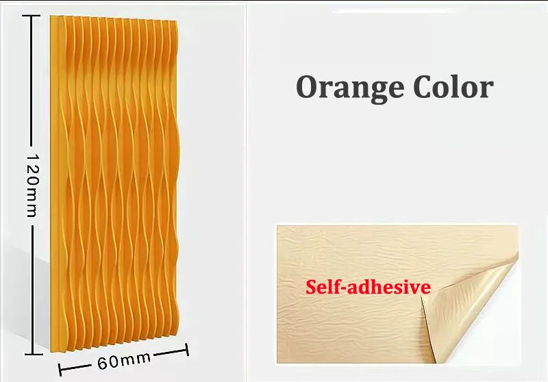 120x60cm 3D Wavy Soundproof Panels Self Adhesive Polyester Fiber Concave Convex Acoustic Insulation Wall Boards 2 Pieces