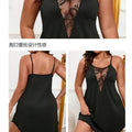 XL-5XL Plus Size Pajamas for Women Sexy Lace Deep V Neck | SAMAG