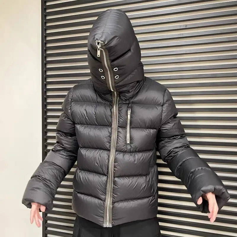 Men's Winter Warm Puffy Jacket Full Zipper High Street Duck Down Parkas Padded Thick Thermal Overcoat Designer Puffer Outerwear