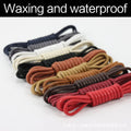 1Pair Waxed Cotton Round Shoe laces Coloured Leather Shoes lace Waterproof ShoeLaces Men Boots Shoelace Shoestring