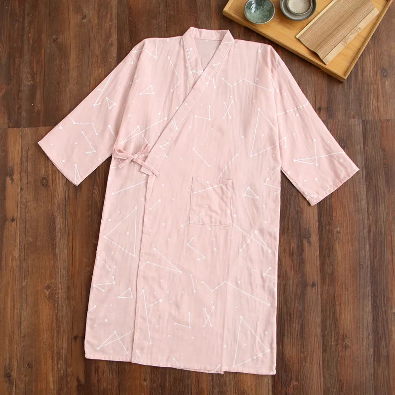 Japanese-style Kimono Pajamas Summer New 100% Cotton | SAMAG