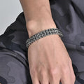 HNSP 10MM Stainless Steel Bracelet For Men Jewelry Hidden Locks Hand Chain 19/21/23CM Size Accessories - Visuel 2 | SAMAG