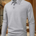 Men's Business Casual Long Sleeve Polo T - shirt Summer Comfortable Breathable Top male fFormal Occasions | SAMAG