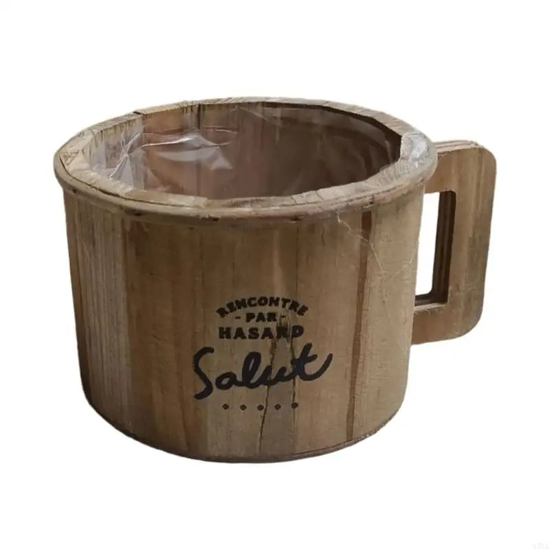 Wooden Cup Planter Container Perfect For Tabletop Desktop Decoration Terraces Balcony Gardening Succulents Herbs Indoor 87HA