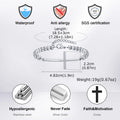 Vnox Simple Big Cross Bracelets with Glossy Stainless Steel Beads Adjustable Beaded Chain Men Religious - Visuel 6 | SAMAG
