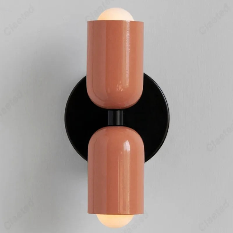 LED Creative Cream Wind Double Headed E27 Hotel Restaurant Wall Light Indoor Home Bedroom Bedlight Living Room Corridor Lighting