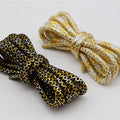 1Pair Luxury Gold Silver wire Round Shoelaces Sneakers Casual Shoe laces Quality Rope Shoelace Shoes Accessories 120/140/160CM