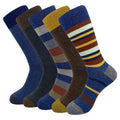 5 Pairs Men's Dress Socks Plus Large Size， Combed Cotton | SAMAG