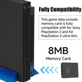 High Speed Game Memory Card for PS2 Accessories,Portable Memory Cards,Replacement for Saving Games and Information(8MB&128MB)