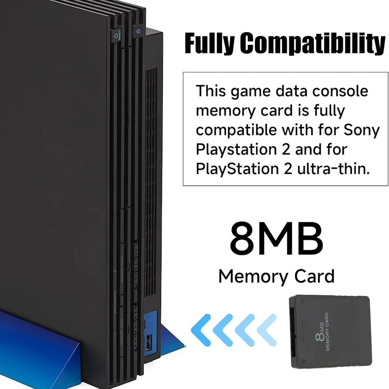 High Speed Game Memory Card for PS2 Accessories,Portable Memory Cards,Replacement for Saving Games and Information(8MB&128MB)