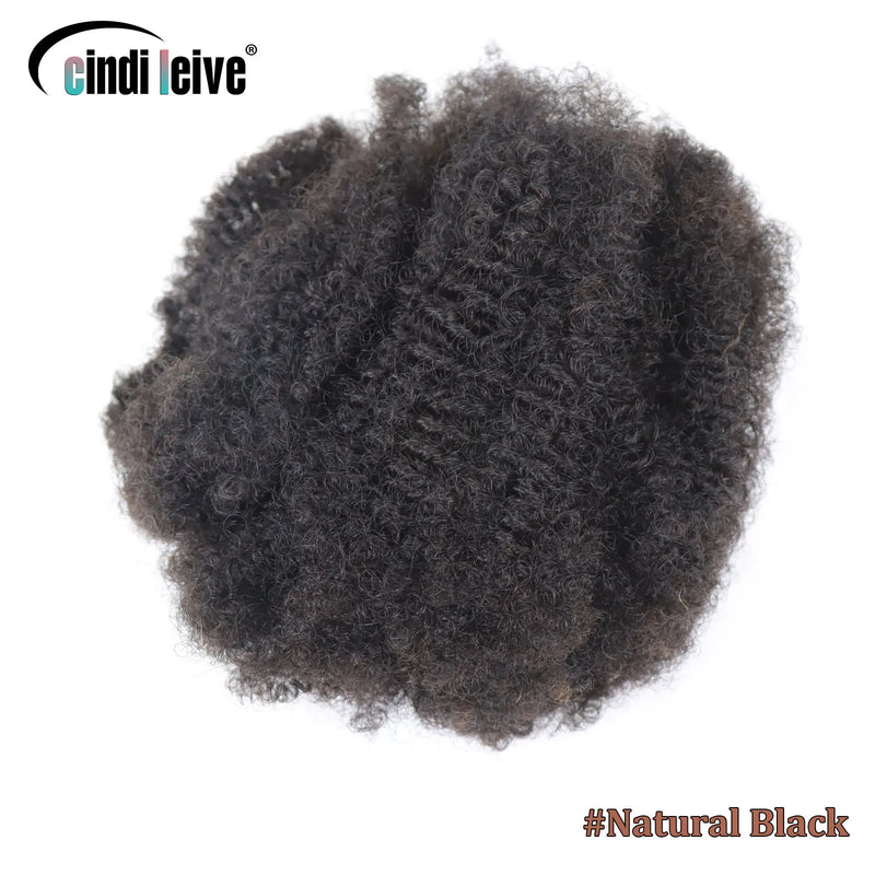 Ombre Brown Afro Kinky Curly Bulk Human Hair For Braiding #30-#1-#30 Crochet Braiding Hair Extensions Locks For Braids No Weft